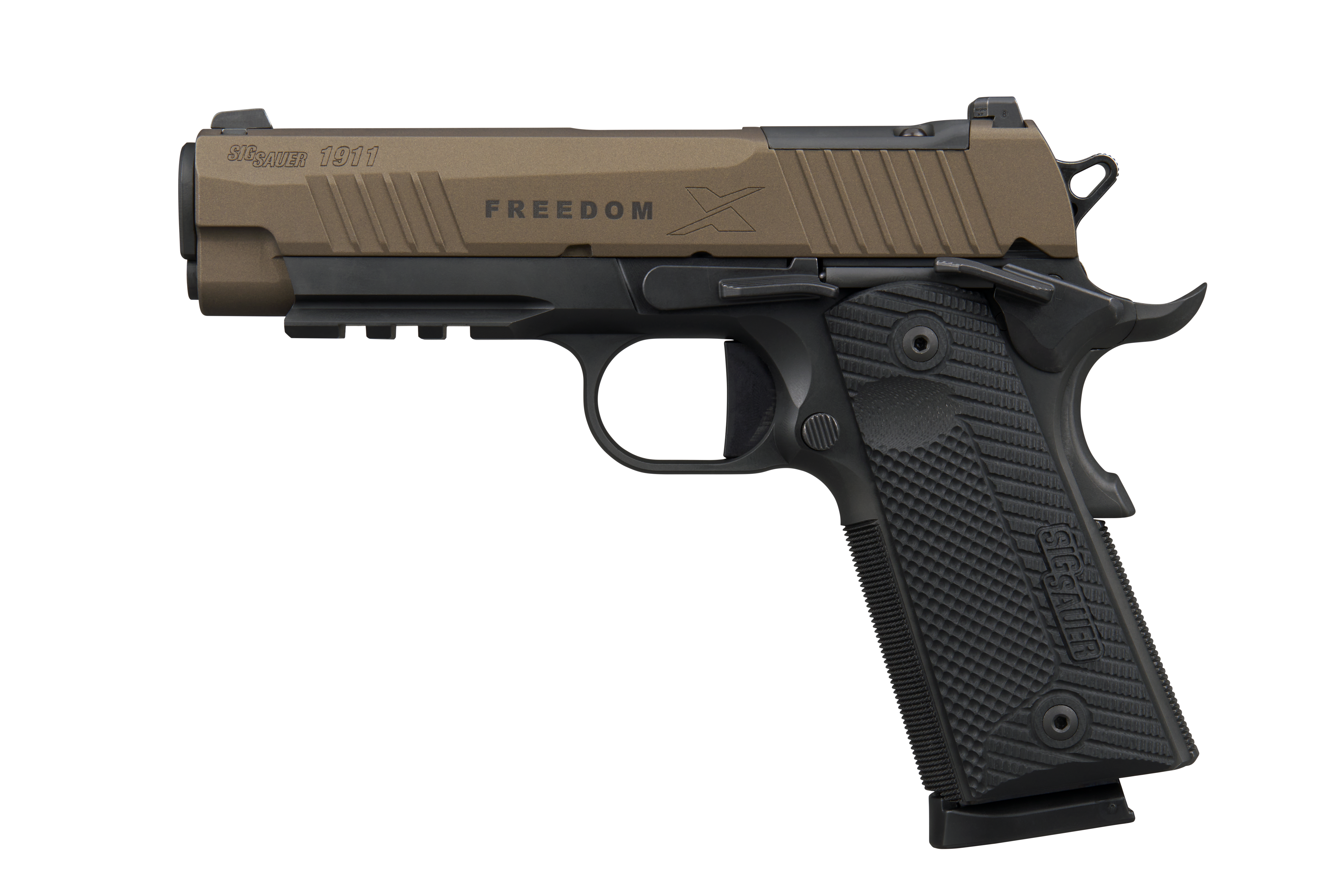 SIG SAUER 1911 X CARRY FREEDOM 45ACP 2 TONE BRONZE, O.R. 2-8RD MAGS